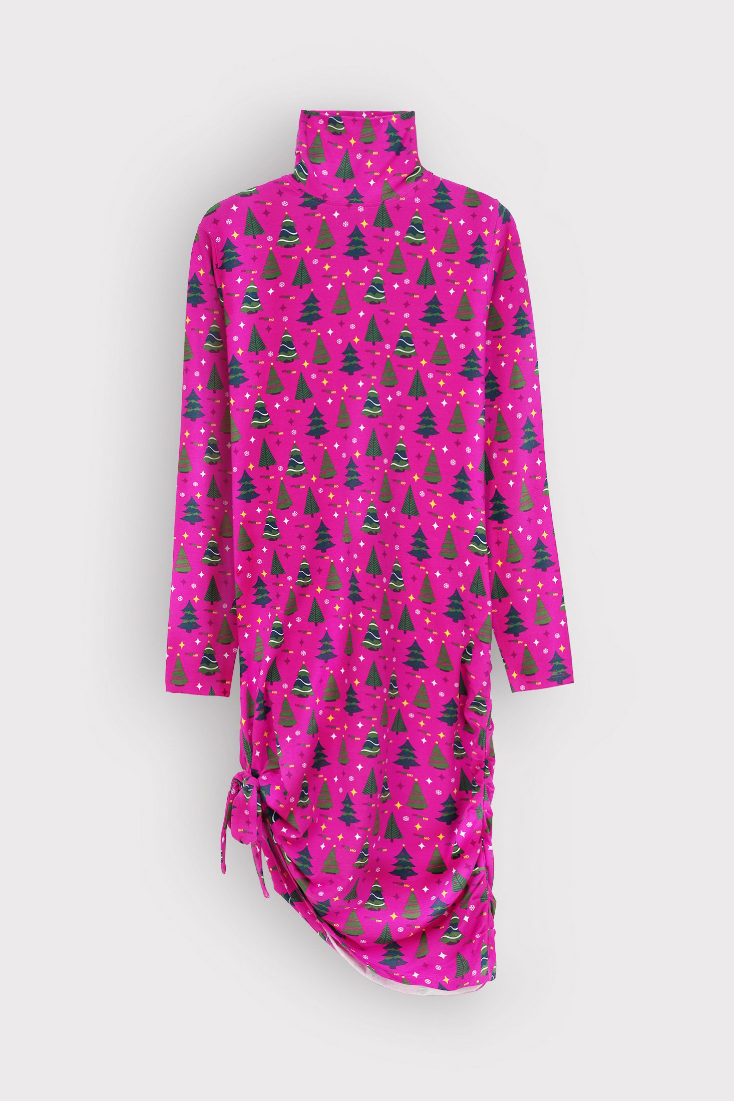Enorsia Women's Pink Asymmetrical Hem-Tie Dress - Uk 8