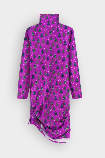 Asymmetrical Hem-Tie Dress