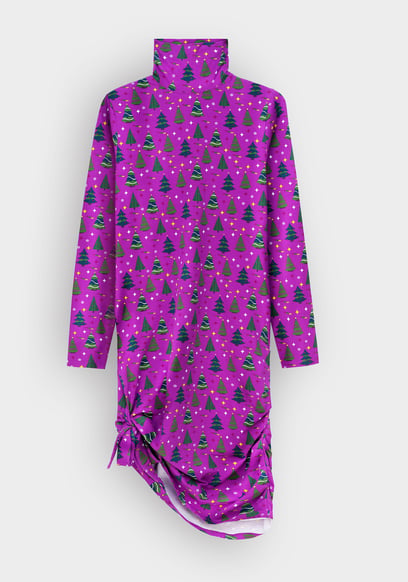 Asymmetrical Hem-Tie Dress