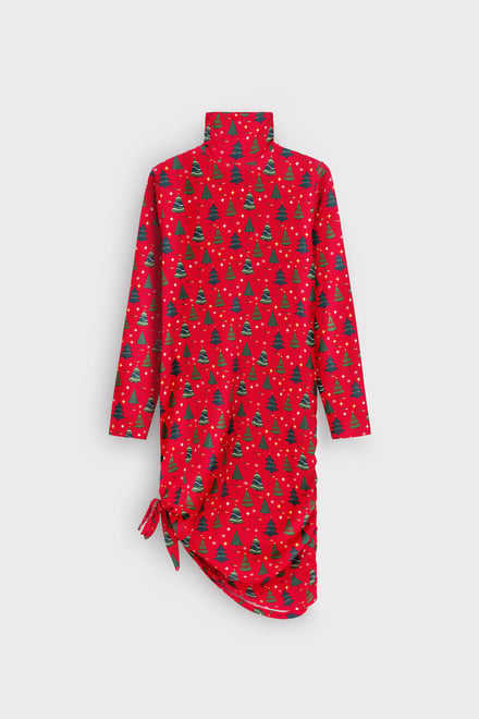 Asymmetrical Hem-Tie Dress