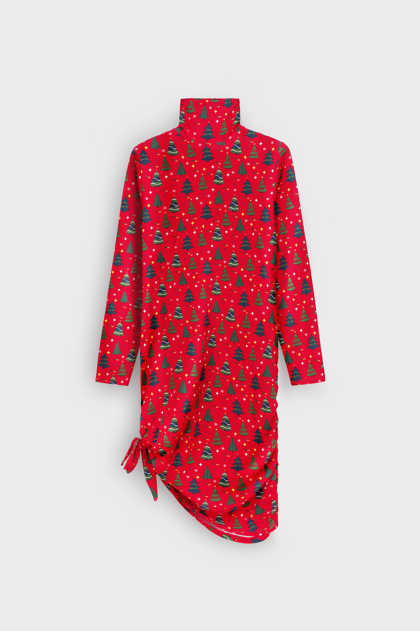 Asymmetrical Hem-Tie Dress