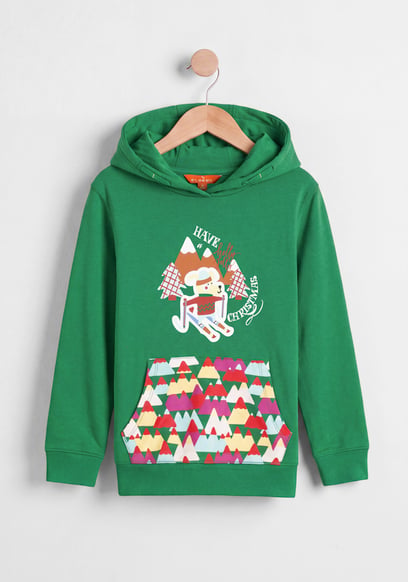 Boys Christmas Ice Skating Print Hoodie (12/18mths-7yrs)
