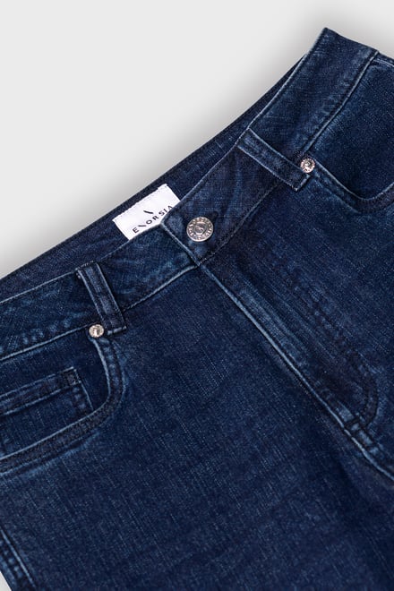 Women's Turn Up Knee Length Denim Shorts