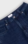 Women's Turn Up Knee Length Denim Shorts