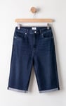 Women's Turn Up Knee Length Denim Shorts