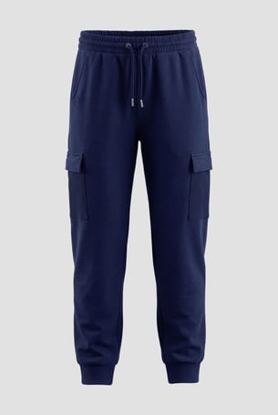 Womens Navy Jersey Utility Trouser