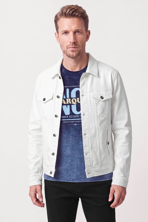 Men's White Denim Jacket (MA412011115)